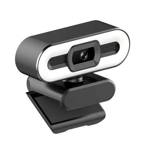 2K4K Webcam with Microphone LED Ring Light Fill Light Computer Usb Auto focus Full HD touch control Web Camera